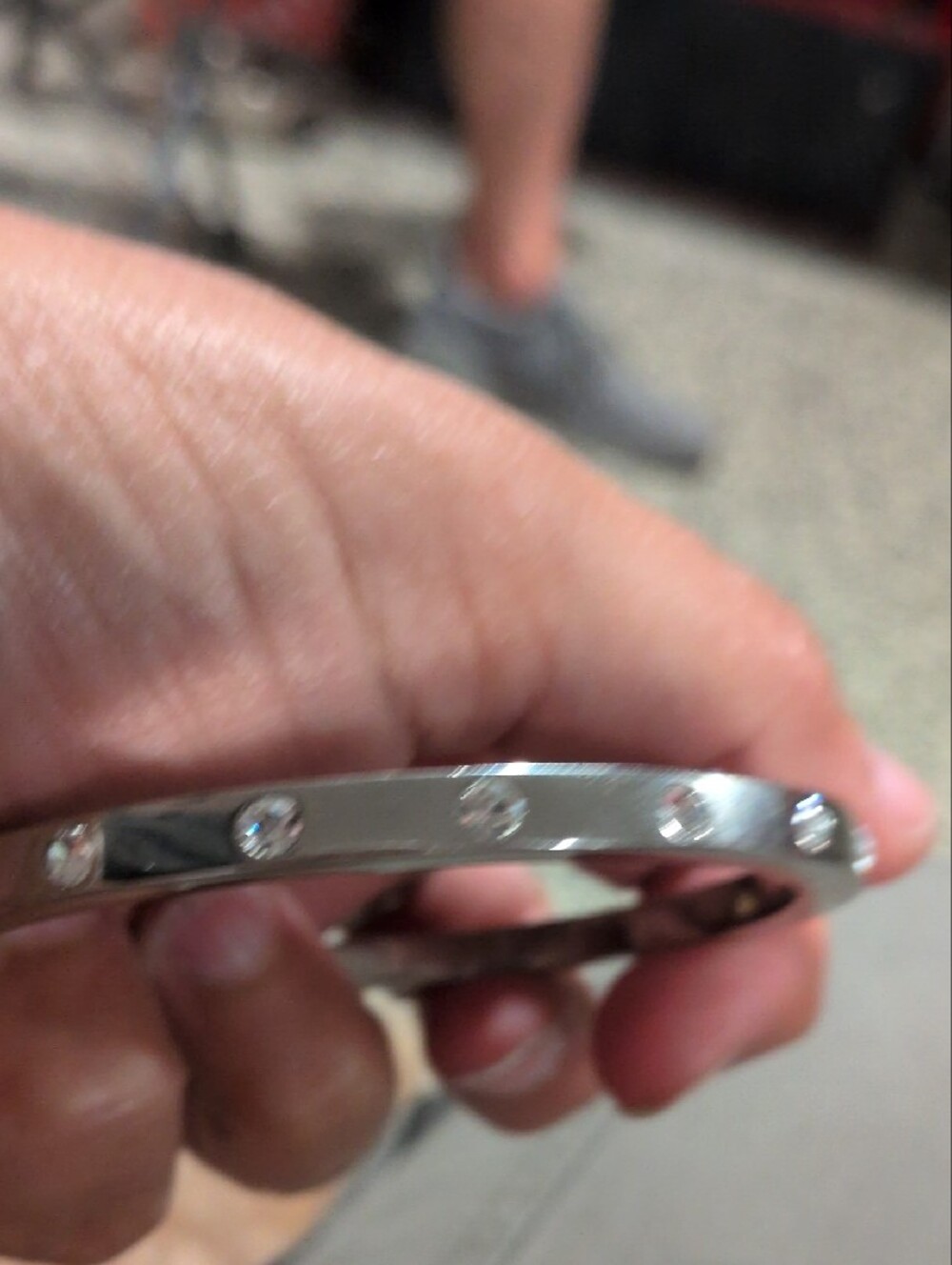 Coach Silver Studded Bangle Bracelet - Picture 6 of 8
